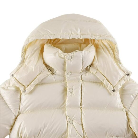 Moncler Cream Quilted Puffer Jacket | 70th Anniversary Edition, Removable Hood - Picture 3 of 8